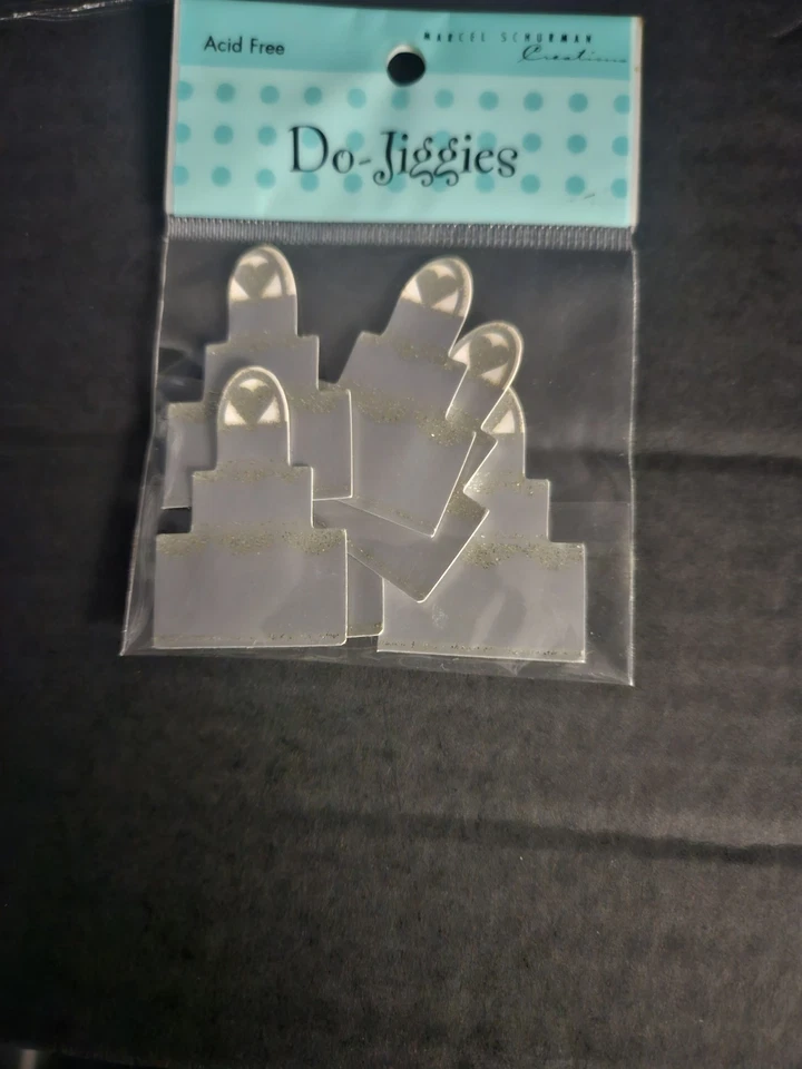 Do-Jiggies от Marcel Schurman Creations-MINI-серебряный свадебный торт с сердечком 6 шт. - Изображение 1 из 1