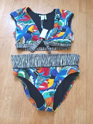 Traje de baño Bleu Rod Beattie 2 piezas talla Parte superior e inferior hipster manga 12 tapas nueva con etiquetas $21 Foto 1 de 2