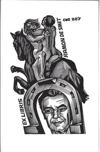 ANATOLIJ KALASCHNIKOW: erotisches Exlibris für Ramon de Smet - Picture 1 of 1