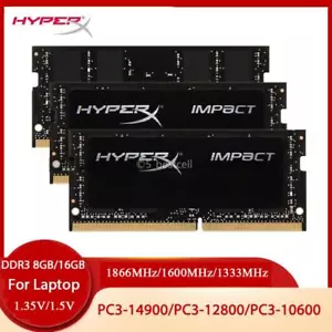 HyperX 8GB 2x8GB 16GB DDR3/3L 1333/1600/1866 So-dimm Laptop Memory for Notebook - Picture 1 of 8