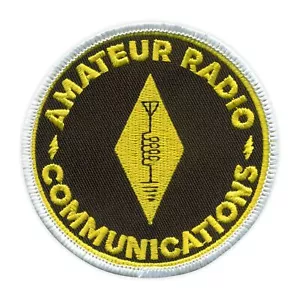 Amateur Radio Communications - round shape Patch/Badge Embroidered - Foto 1 di 1