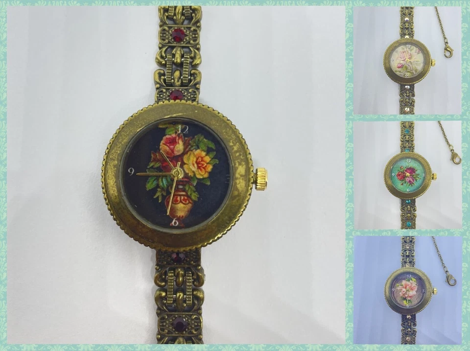 Reloj Michal Negrin Cristal Elegantes Rosas Raro Hecho en Israel Foto 1 de 1