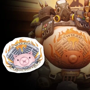 Roadhog Tank Her tatuaje temporal / tatuaje de estómago Mako / tatuaje de cosplay Roadhog - Imagen 1 de 1