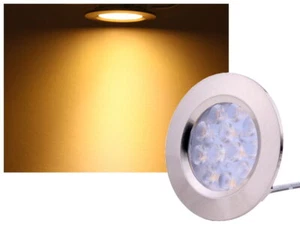 Profi LED Einbauleuchte 24V 4W 350lm flach dimmbar warmweiss Möbeleinbauleuchte - Bild 1 von 9