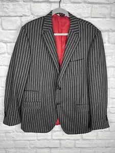 SAMUELSOHN Men's Gray Pinstripe Wool Blazer Size 44 Long - Picture 1 of 5