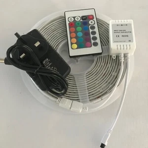 5M under Caravan lighting supplied with Mains Adaptor and 12V DC Lead can be cut - Picture 1 of 12