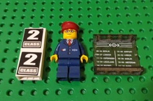 LEGO World City High Speed Train 4511 Engineer Minifigure trn115 Incomplete Pts - Picture 1 of 3