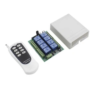 1 Set DC12V Relay Multi Functional 8CH wireless RF Remote Control Switch - Picture 1 of 13