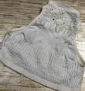 2382 Intimate Free People Damen Jacquard Neckholder Bralette ELFENBEIN Größe S/XS - Bild 1 von 1