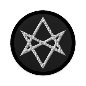 Unicursal Hexagram Six Pointed Star Occult Symbol Embroidered Patch Applique - Picture 1 of 1