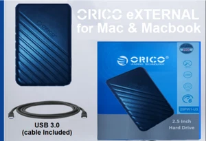 1TB External Hard Drive for Mac, Windows, & Linux Portable Macbook Laptop Orico - Picture 1 of 5
