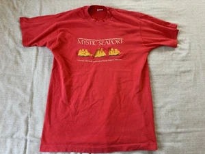 Vintage Mystic Seaport Museum T-Shirt Adult Size Medium Red - Picture 1 of 14