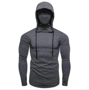 Ninja Maske Langarm Hoodie Herren Herbst Streetwear Large Open-Forked Hip Hop - Bild 1 von 8