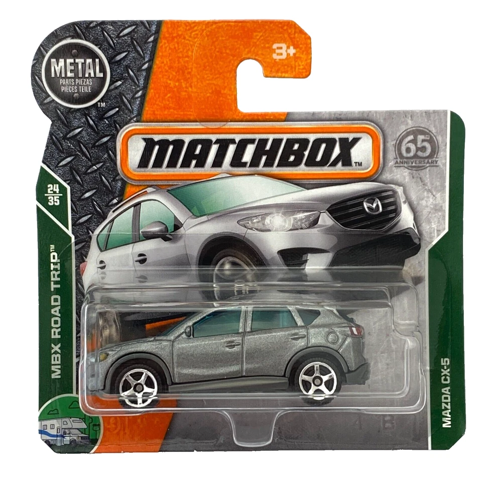 '16 Mazda CX-5 Grey Matchbox MBX Road Trip 2018 MB1077 1/64 Car Short Card FHJ70 - Image 1 of 1