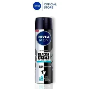 NIVEA MEN Deodorant Male Black & White Invisible Fresh Spray 150 ml Free Ship - Picture 1 of 7