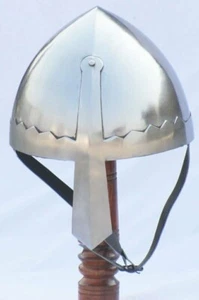 Medieval Larp Costume Viking Helmet Norman Nasal Armor Helmet Halloween Gift - Picture 1 of 4