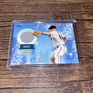2023 Topps Holiday- Logan Webb-Game Worn Memorabilia Relic-San Francisco Giants - Picture 1 of 4