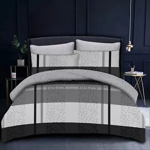 Reversible Single Double King Super King Size Duvet Cover Set with Pillow Cases - Picture 1 of 47
