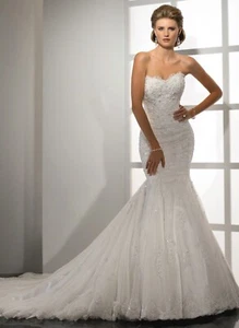 MAGGIE SOTTERO and MIDGLEY Strapless Bridal Gown. Size 14 - Picture 1 of 6