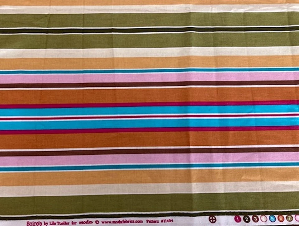 1 Yd. Soire'e by Lila Tueller for Moda, Stripes #11404 Foto 1 de 1