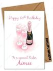 Personalised 60th BIRTHDAY CARD For Girl  Niece Mum Nan Aunty Sister ADS