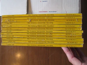 NATIONAL GEOGRAPHIC MAGAZINE LOT 12 ISSUES 1950 Complete Year Vintage Ads Coke - Picture 1 of 5