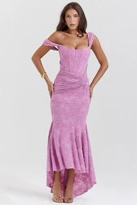 HOUSE OF CB 'Cesca' Rose Pink Floral Maxi Dress M 10/12 4009 - Picture 1 of 11