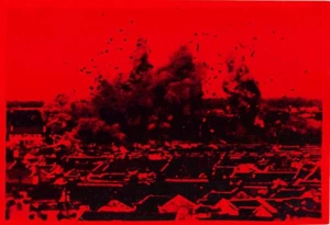 1930's Real Photo Aerial View City Bombing by Japanese Shanghai China - Picture 1 of 2