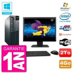 PC Lenovo M82 SFF Pantalla 19" G2020 RAM 4Go Disco 2To Grabadora DVD Wifi W7 - Imagen 1 de 1