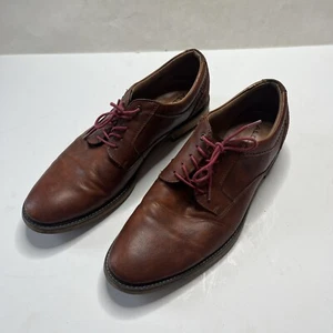 Aldo Men Leather Brown Dress Shoe Lace Up Size 11 - Picture 1 of 7