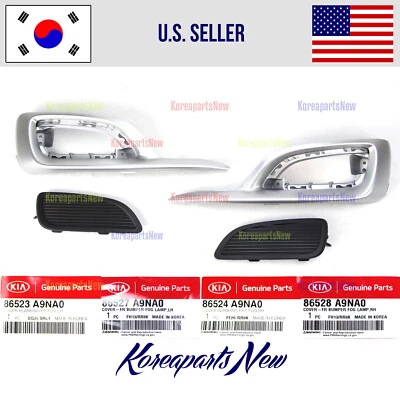 FRONT Bumper Fog Lamp Cover Left + Right set of 4 ⭐GENUINE⭐ Kia Sedona 2019-2021 - Imagem 1 de 3