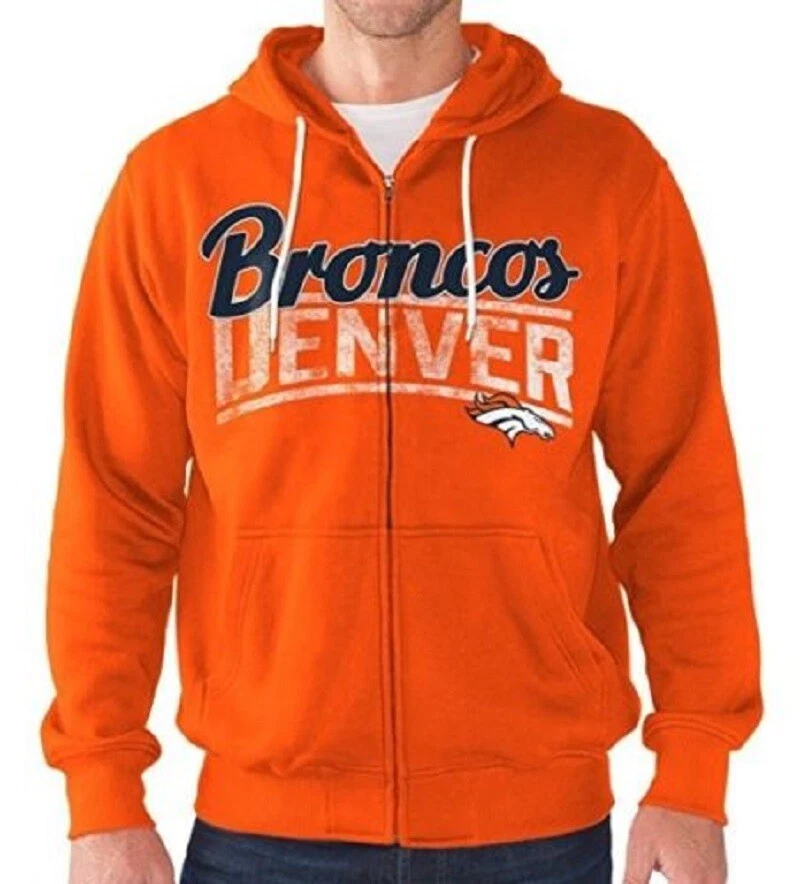 Large Men's Denver Broncos Swingman Full Zip Hoodie - Image 1 of 1