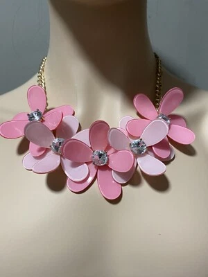 Collar Cookie Lee Flores Rosa, Vintage Foto 1 de 4