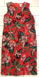 CARMEN MARC VALVO Red Floral Dress Size 12 - Picture 1 of 5