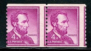 Mint US Errors Pair of (Misperf) Stamp,Scott# 1058,(MNH) - Picture 1 of 2
