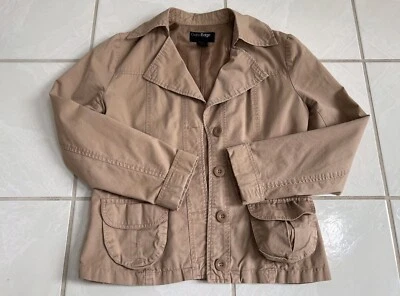 Outer Edge Ladies' Classic Collared Cotton Jacket Beige Size M - Image 1 of 4