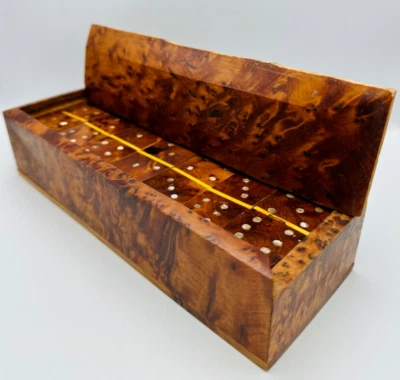 Karelian Birch Dominoes wood Table Game Soviet Gulag Domino - Image 1 of 4