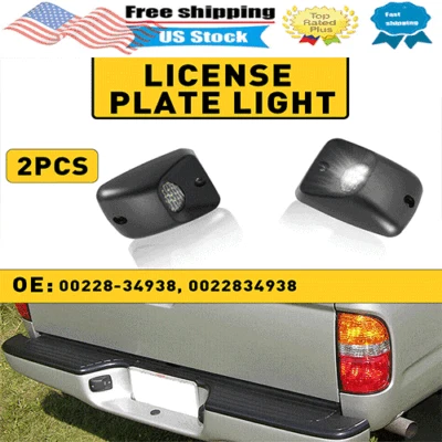 2 件白色 LED 车牌灯适用于丰田塔科马 1995 - 2004 超亮 — 第 1/4 张图片