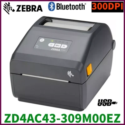 Zebra ZD421 Direct Thermal Desktop Printer 300DPI ZD4AC43-309M00EZ W/USB Cable - Image 1 of 4