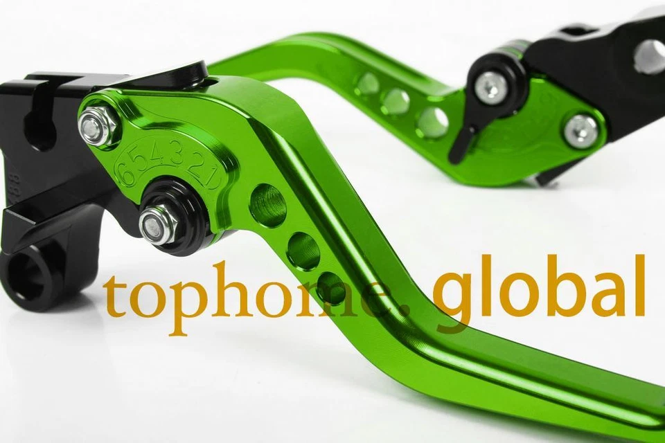 Palancas de freno de embrague CNC verdes cortas para KAWASAKI ZX9R 1998-1999/ZX-6 1990-1999  Foto 1 de 4