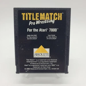 Title Match Pro Wrestling Atari 7800 Authentic Cartridge Only Tested  - Afbeelding 1 van 13
