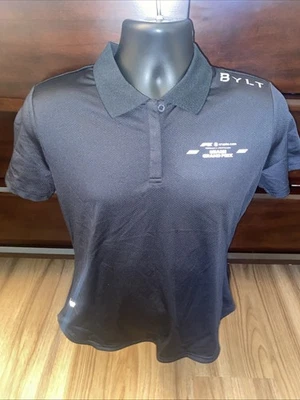 Camisa Polo BYLT Miami Grand Prix Para Mujer’s M Negra Rendimiento Elastizada Fórmula 1 Foto 1 de 4