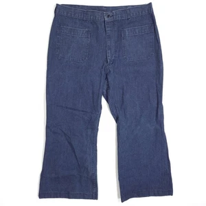 Vintage Coastal Industries Jeans Mens 38R (34x26.5) 70s US Navy Bell Bottoms - Picture 1 of 8