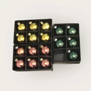 Palle di Natale in Vetro 17 Pezzi Rosa Oro Verde Ø 6 cm Dehner (Germania) - Imagen 1 de 6