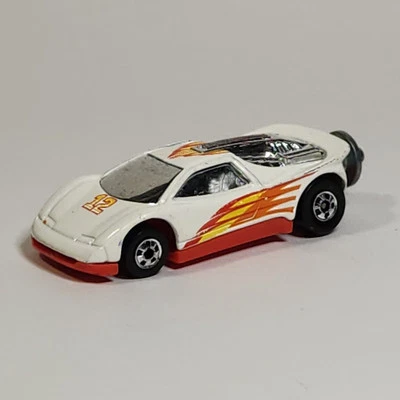 1991 Cap Blastin Hot Wheels - Sonic Special - White w/ Basic Black Walls - Loose - Image 1 of 4