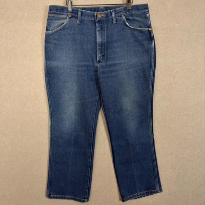 De Colección Wrangler 947STR Hecho en EE. UU. Western Desteñido Lavado Oscuro Para Hombres 38 Foto 1 de 4