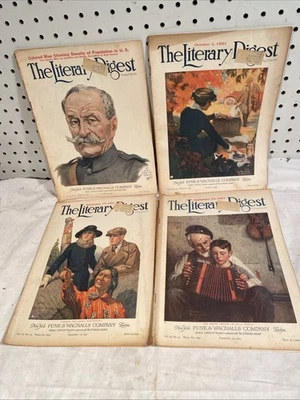 1921 Literary Digest Lot Of 4 Public Opinion Funk Wagnalls September October - Image 1 of 4