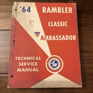 AMC 1964 tecnical service manual for Rambler classic 6 & v8,Ambassador v 8 - Picture 1 of 3
