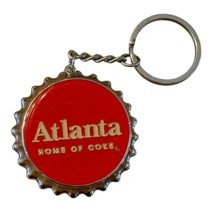 RARE Porte-clés Coca-Cola Atlanta "Home of Coke" en acier inoxydable ouvre-bouteille - Photo 1/9