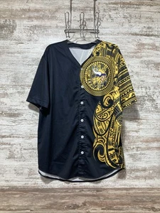 Maglia da baseball NFL Minnesota Vikings Polynesian Tattoo Design (XL-2XL) - Foto 1 di 10